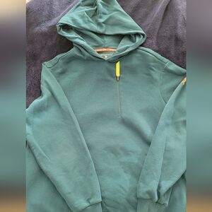 Orangetheory Women's Teal Hoodie with Yellow Zipper Pull